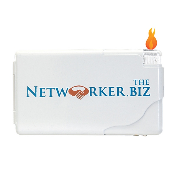 NST41200 Cigarette Case with Electronic LIGHTER and Custom Imprint